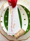 Champagne Cheers Vertical Tag