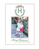 Christmas Crest  with Red Bow Christmas Card