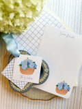 Blue Hydrangea Basket Notecards