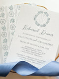 Blue Watercolor Scallop Invitation