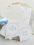 Spring Toile Notecard Set {blue}