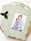 Wavy Merry Christmas Christmas Card (Sage)