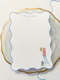 Wavy Book Girl Notecard Set