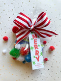 Merry Blue + Red Vertical Tag