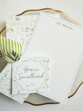 Spring Toile Notecard Set {green}