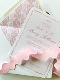 Perfectly Pink Scallop Invitation