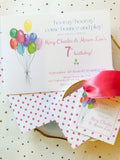 Balloon Party Invitation {Pink}