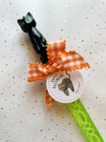 Round Cat Happy Halloween Tiny Tag