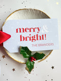 Merry + Bright! {horizontal hangtag}