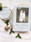 Frosted Evergreen Holiday Card