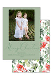 Floral Sage Christmas Card