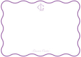 Paradise Purple Wavy Edge  Notecard Set