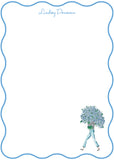 Wavy Edge Hydrangea Girl Notecard Set