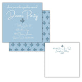 Blue Block Print Invite {square}