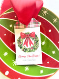 Classic Wreath + Plaid {hangtag}