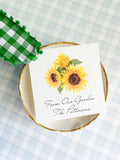 Sunflower gift tag