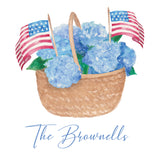 Hydrangea + Flags Basket Gift Tag
