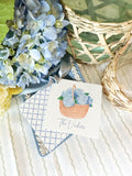 Hydrangea Basket Gift Tag