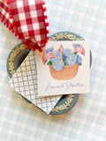Hydrangea + Flags Basket Gift Tag