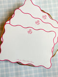 Pink Wavy Edge  Notecard Set