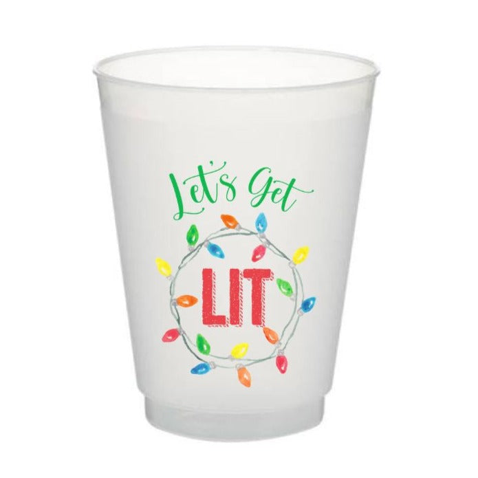 Lets Get Lit Frosted Cups