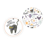 Round Cat Happy Halloween Tiny Tag