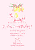 Lemonade Party Invitation