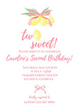 Lemonade Party Invitation