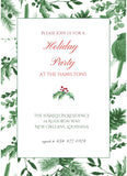 Green Toile Party Invitation