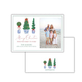 Chinoiserie Boxwood Trio Christmas Card