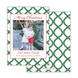 Boxwood Lattice Christmas Card (Vertical)