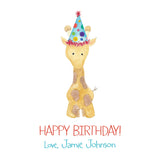 Giraffe {with party hat} Tiny Tag