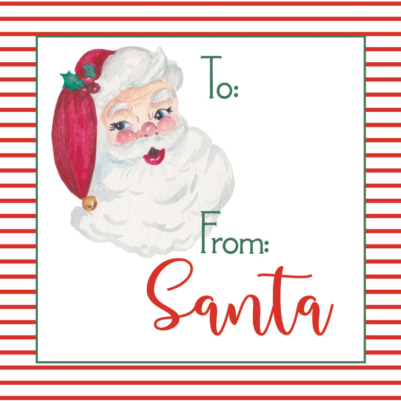 Santa Christmas Gift Labels