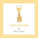 Giraffe {with party hat} Tiny Tag