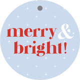 Round Merry & Bright Gift Tag (non-personalized)