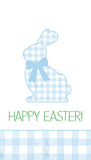 Non-Personalized Blue Gingham Bunny Hangtag