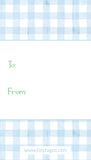 Non-Personalized Blue Gingham Bunny Hangtag
