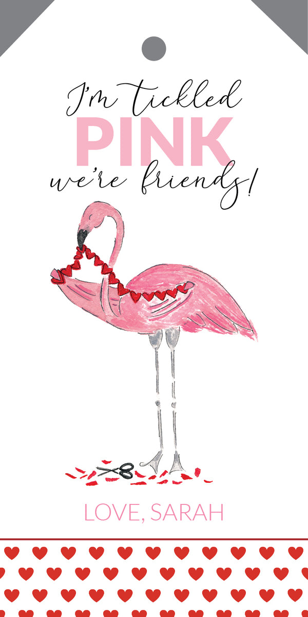 Tickled Pink Flamingo Valentine Hangtag – Tiny Tag Co. tickled-pink-flamingo-valentine-hangtag-tiny-tag-co