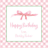 Pink Gingham and Bow