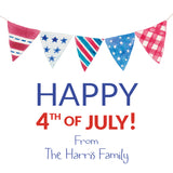 Watercolor July 4th Bunting