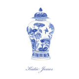 Chinoiserie Vase Hangtag or Gift Tag {double sided}