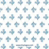 Block Print Gift Tag-Blue