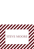 Collegiate Diagonal Stripe Folded Note Cards