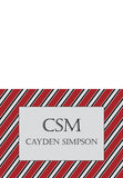 Collegiate Diagonal Stripe Folded Note Cards