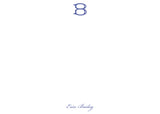 French Blue Single Letter Flat Notecard {vertical or horizontal}