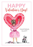 Happy Valentine's Girl and Dog