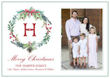 Mixed Greenery Wreath Christmas Card