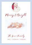Santa + Candy Cane Christmas Card