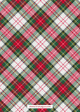 Plaid Monogram Crest Christmas Card