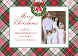 Tartan Wreath Christmas Card